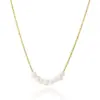 Wholesale PVD Coated 18K Gold Real Gold Plated Water Droplets 304 Stainless Steel Imitation Pearl IG Style Waterproof Non Tarnish 304 Stainless Steel Necklace