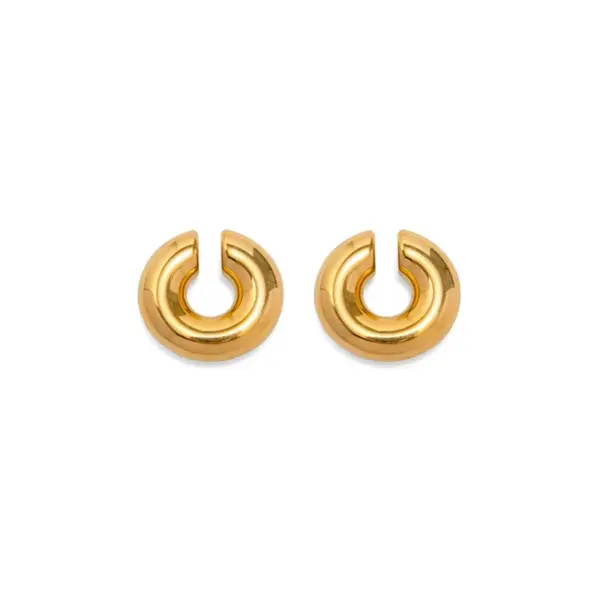 Wholesale 1 Pair Simple Style Streetwear U Shape Plating Stainless Steel Ear Cuffs