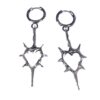 Wholesale New niche design hollow Thorn peach heart earrings High sense couple's men's and women's ear buckle