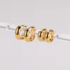 Wholesale 303 Stainless Steel Circle Electroplating Imitation Gold Vintage Style Classic Style Commute Earrings