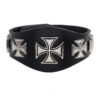 Wholesale Ancient Roman Cross Rivet Punk Style Cowhide Bracelet