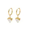 Wholesale 1 Pair Elegant Heart Shape Plating Inlay Copper Zircon Gold Plated Earrings