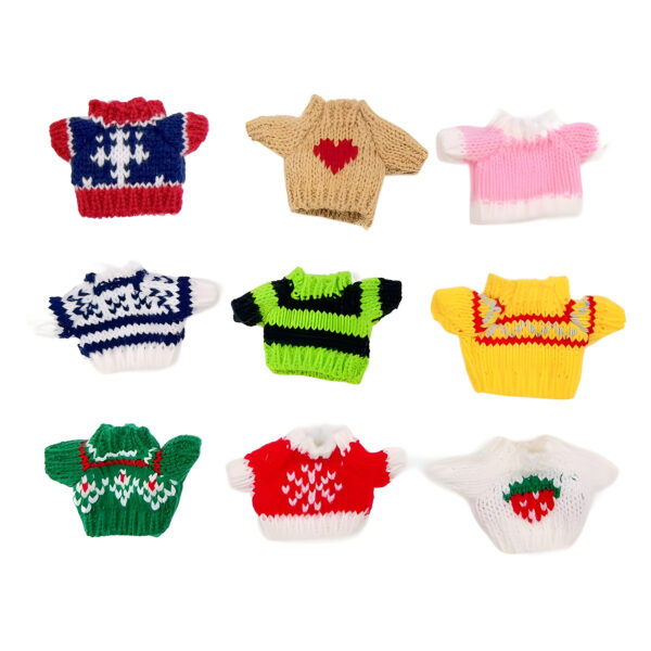 Wholesale 10cm doll clothes wholesale head dog clothes creative wear sweater doll doll accessories cotton doll small clothes