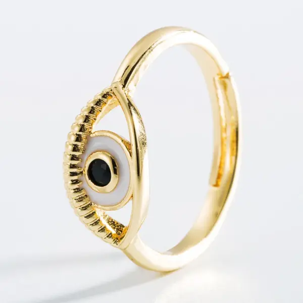 Wholesale Fashion Copper Gold-plated Micro-set Zircon Geometric Ring Simple Trend Ring Accessories