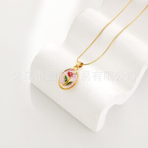 S0347 foundation rose necklace