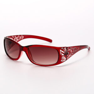 Noodles wine red frame laser pattern/reddish flake