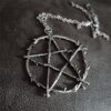 Wholesale European and American New Retro Geometric Evil Force Lucifer's Mark Necklace Pentagram Pendant