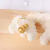 Wholesale Jewelry Simple Style Round Solid Color Titanium Steel 18K Gold Plated Open Rings