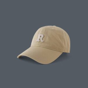 R logo baseball cap-khaki