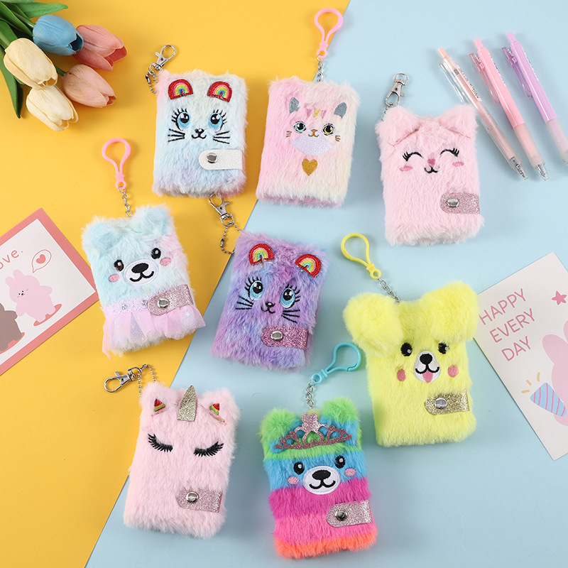 Wholesale cute plush notebook creative cartoon animal student notepad chilen