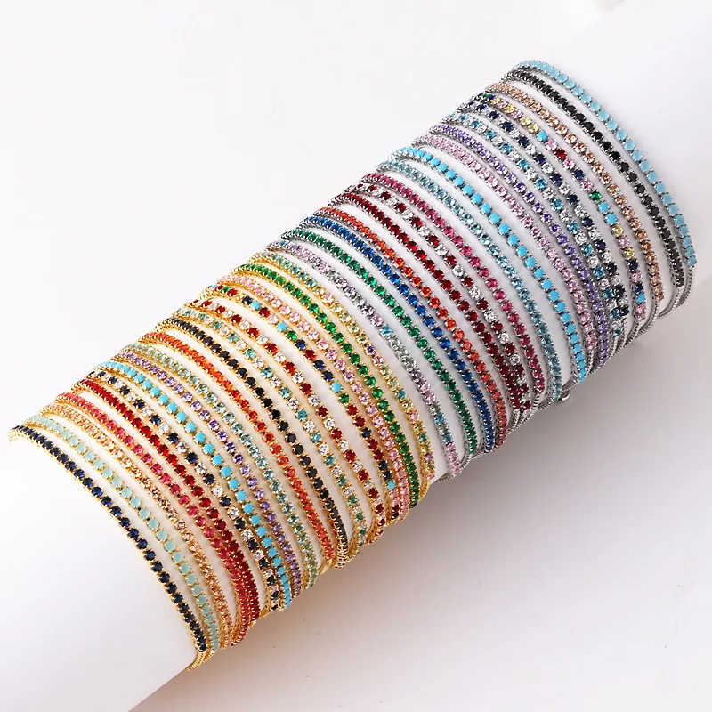 Wholesale Vintage Style Solid Color Copper Zircon Bracelets In Bulk