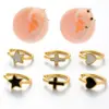Wholesale 1 Piece Vintage Style Pentagram Cross Heart Shape Plating Copper Ear Cuffs