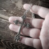 Wholesale Large Cross Pendant Jewelry Necklace Silver Tone Gothic Jewelry Fashion Charm Statement Women Gift