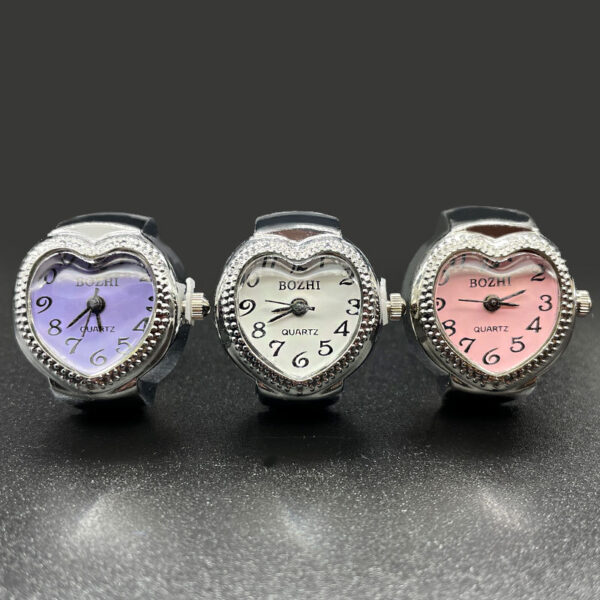 Wholesale [Ring watch] Foreign trade hot alloy shell love quartz ring watch trend fashion men's and women's watches