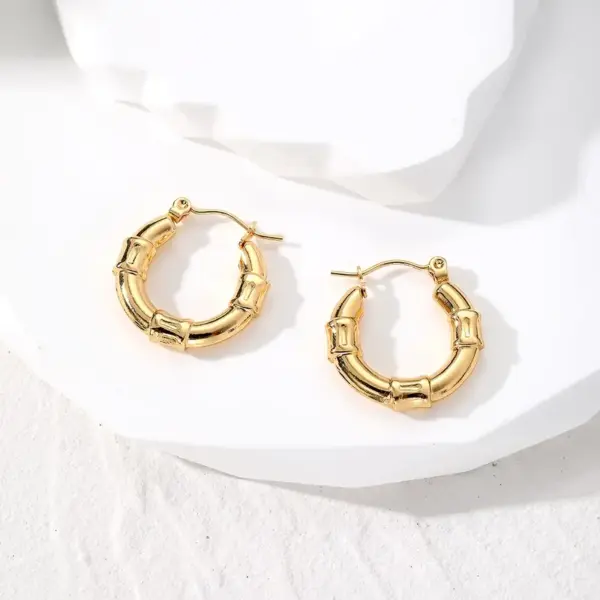 Wholesale 1 Pair Vintage Style Simple Style Classic Style Geometric 201 Stainless Steel Earrings