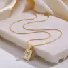 Wholesale Jewelry Elegant Simple Style Letter 304 Stainless Steel Shell Gold Plated Plating Inlay
