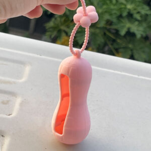 Protective case + flower cable tie / peanut cherry blossom pink