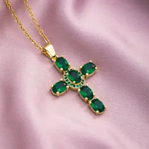 Green Zircon Cross