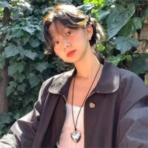 Wholesale South Korea fever love pendant necklace female high sense small long sweater chain explosion autumn and winter accessories