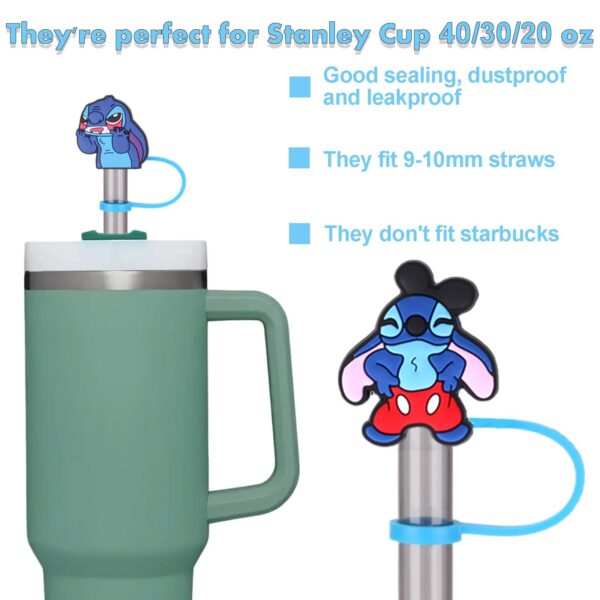Wholesale Stanley Cup silicone straw sleeve 40/30/20 oz, 10mm cute Stanley