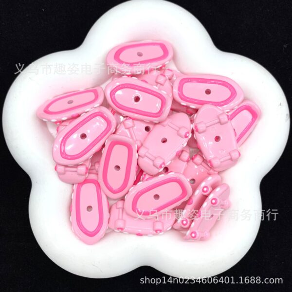 Wholesale Colorful skateboard hand-painted beads