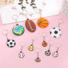 Wholesale Pvc Football Basketball Keychain Pendant Sports Goods Rugby Tennis Event Gifts Wholesale Cartoon Pendant