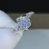Wholesale Retro Super Flashing Hearts Arrows Zircon Carat Imitation Moissan Diamond Copper Ring