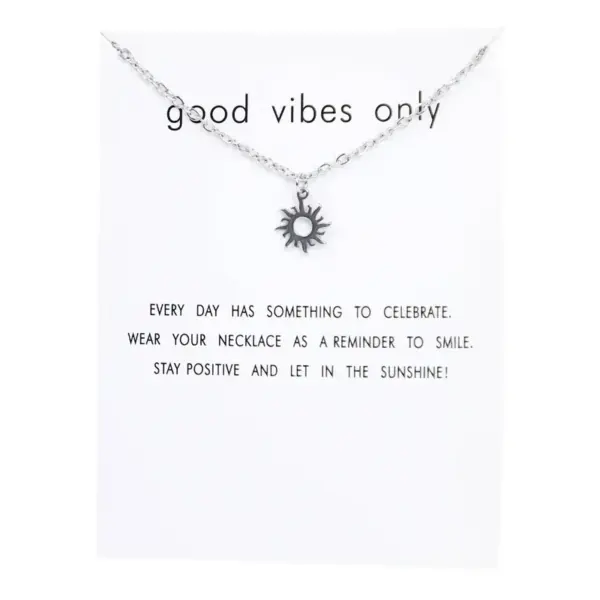 Wholesale 1 Piece Simple Style Sun Titanium Steel Gold Plated Pendant Necklace