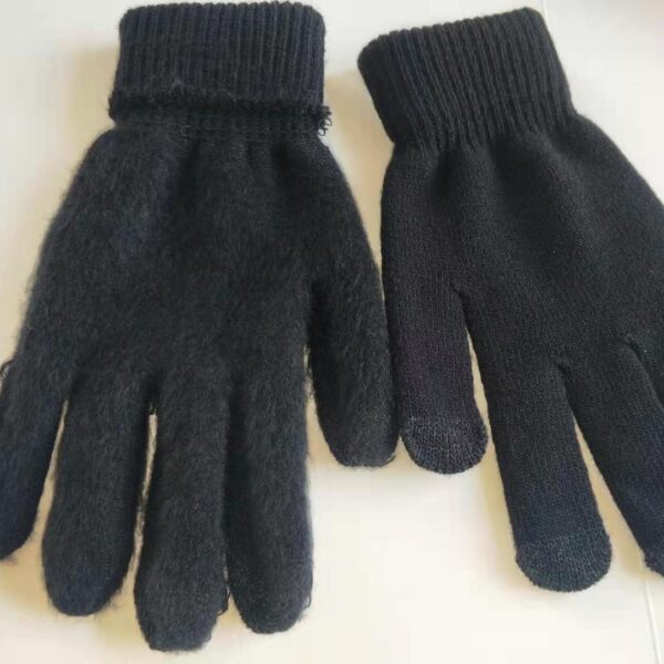 oly-96acb636c5264743b4ee9b071e2683d6 Wholesale Winter Warm Knitted Gloves with Knitted Yarn
