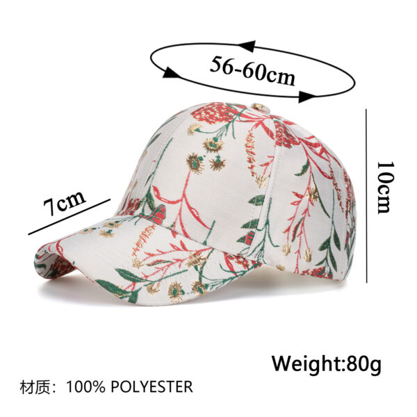 Wholesale Spring and Autumn ethnic style printed baseball cap female outdoor sun protection peaked cap female fashion sun hat B1131