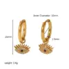 Wholesale PVD Coated Real Gold Plated Hexagram Heart Shape Eye 304 Stainless Steel Streetwear Waterproof Non Tarnish Drop Earrings