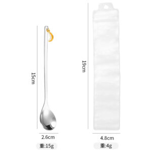 Banana spoon + pvc bag [silver]