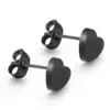 Wholesale Simple Style Titanium Steel Heart Shape Stud Earrings