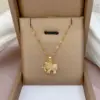 Water Plating Vacuum Real Gold Plated 18K Elephant 304 Stainless Steel Casual Waterproof Non Tarnish 201 Pendant Necklace