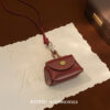 oly-96e0544c3d3f40b8a74d816641f0cae9 Wholesale Vintage Cute Leather Coin Purse Neck Necklace 2024 New Autumn and Winter Design Sense Niche Long Woolen Chain