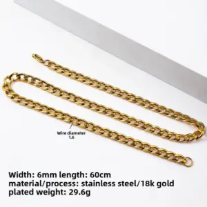 Golden 6.0mm Wide / Length 55cm