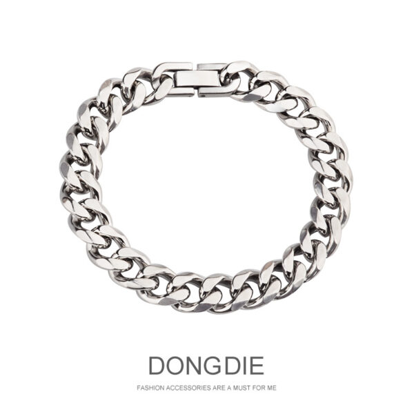 oly-96e331f0ed111a9dd2f3fafc9d13d373 Wholesale Cuban Bracelet High-grade Titanium Steel Trendy Simple Internet Celebrity Hip-hop Street Cole Bracelet Chain for Boys and Girls
