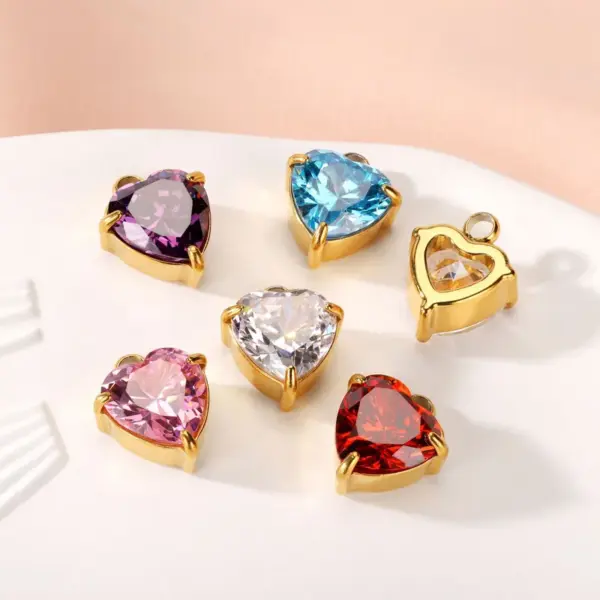 304 Stainless Steel 316 Stainless Steel Zircon Heart Shape Simple Style Classic Style Pendant Necklace For Women's