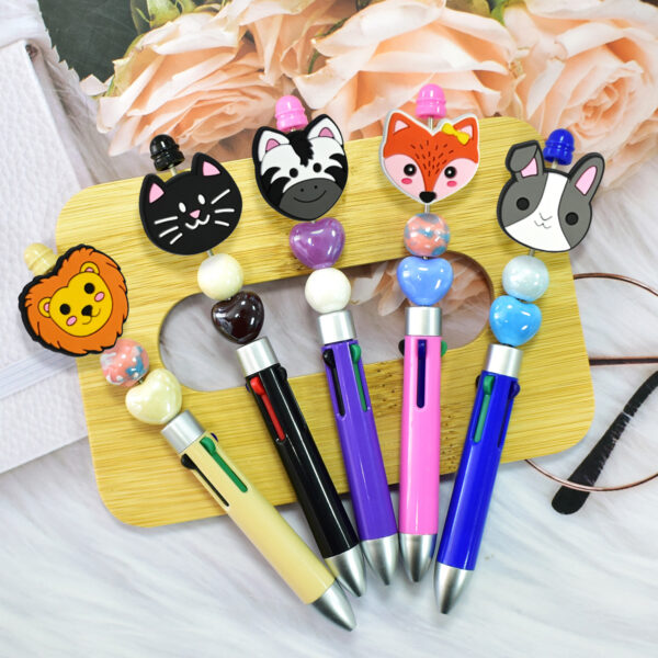 Wholesale Cartoon animal head series of colorful beads