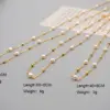 Wholesale Freshwater Pearl Ferroalloy Round Vacuum Plating Gold Plated Simple Style Classic Style Waterproof Non Tarnish Beaded Plating Gold Sweater Chain Long Necklace