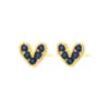 Wholesale Simple Style Heart Shape Copper Inlay Zircon Ear Studs 1 Pair