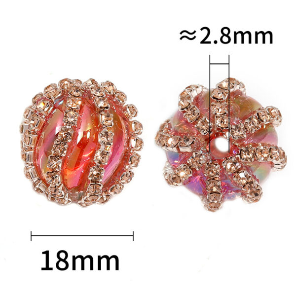 Wholesale Heavy rhinestone pumpkin diamond ball DIY beads
