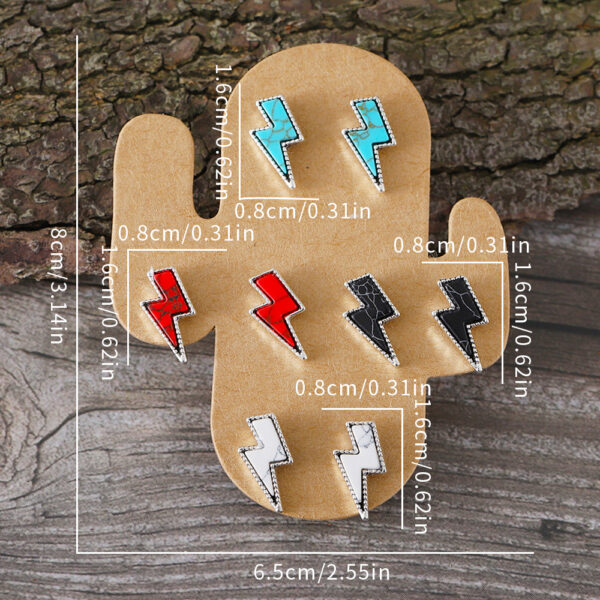 oly-970e495db1f386e39bd883993c8ebc06 Wholesale Western Bohemian Lightning Round Turquoise Earring Set