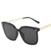 Wholesale High-grade sunglasses women's face small new chain leg star sunglasses big face slimming black free shipping