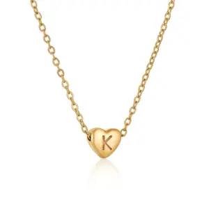 Golden Peach Heart K (Including Chain)