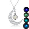 Wholesale Cross-Border Popular Luminous Moon Pumpkin Creative Necklace Halloween Amazon Women's Necklace Alloy Clavicle Chain