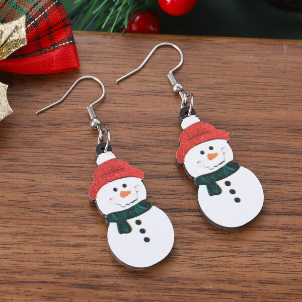 Wholesale Cute Christmas hat, scarf, snowman pendant earrings