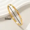 Wholesale Simple Style Round Solid Color Titanium Steel Rhinestones Bangle In Bulk