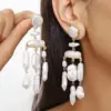 Wholesale 1 Pair IG Style Simple Style Geometric Imitation Pearl Drop Earrings