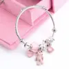 Wholesale Fashion Bear Heart Shape Flower Titanium Steel Plating Rhinestones Bangle